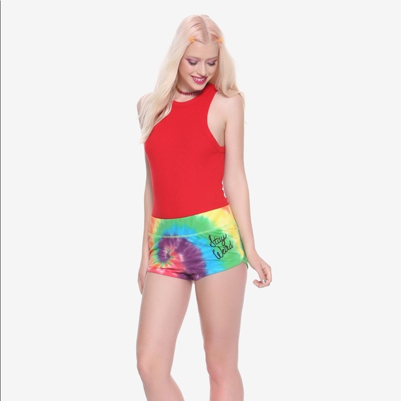Hot Topic Stay Weird Tie Dye Shorts - Picture 1 of 4